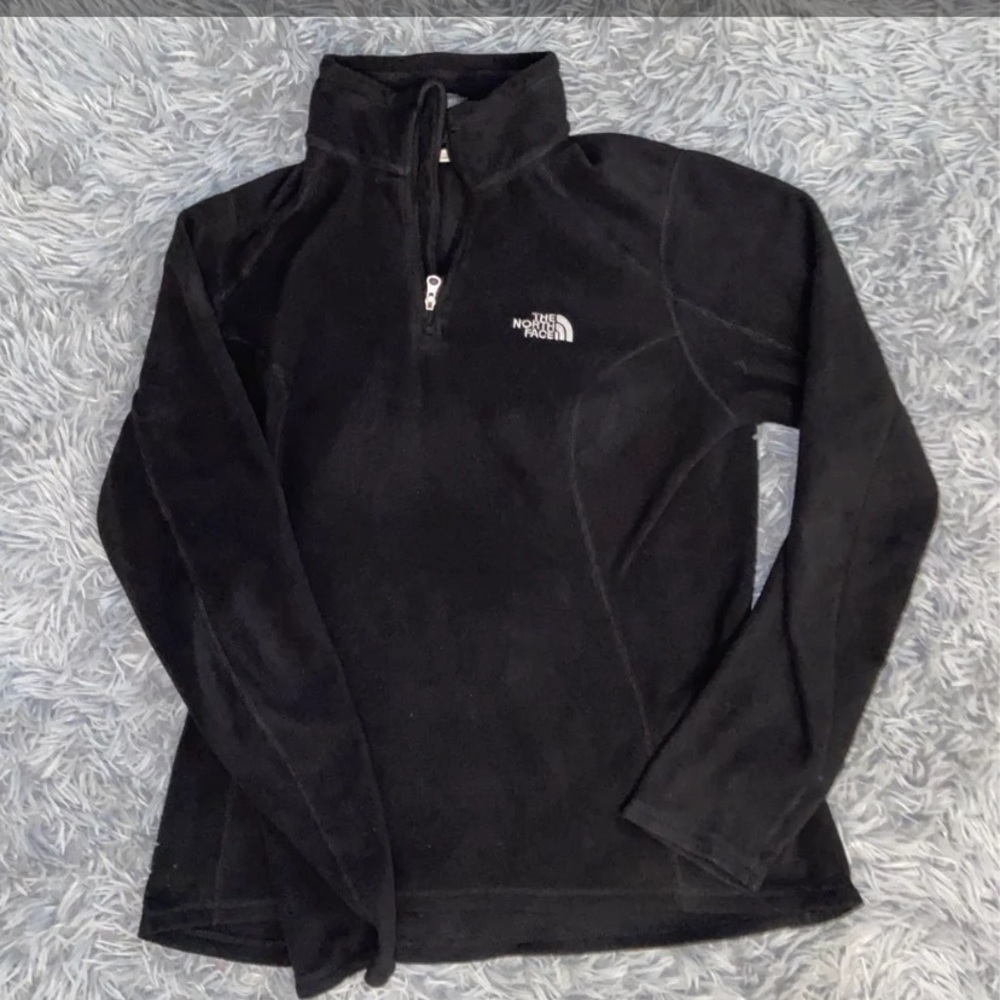 North Face Polartec Classic Blk 1/4 zip